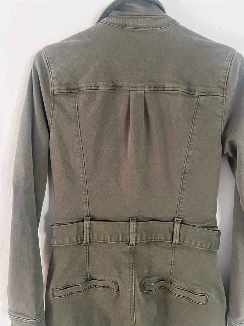 PAIGE Olive Green Utility Jumpsuit  with Belt - Women's